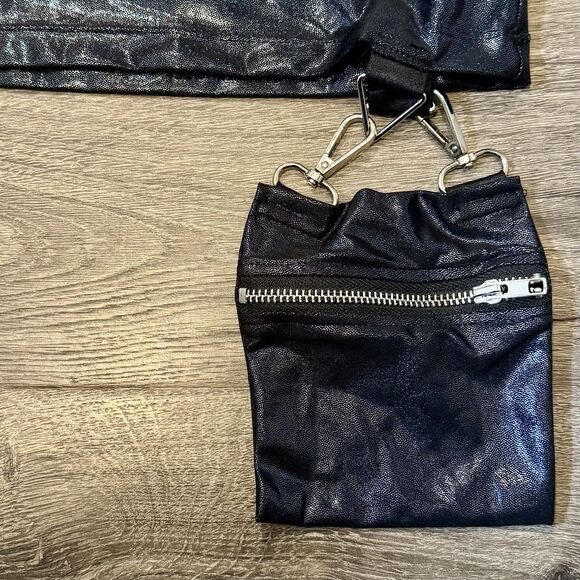 Club Exx Hoodie Shirt W/ Pouch Sz Small Iridescent Black Dolls Kill Rave NWT - Picture 4 of 9